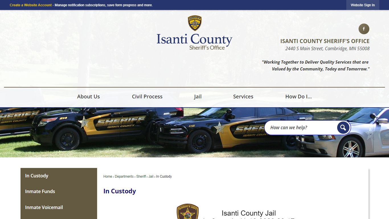 In Custody | Isanti County, MN